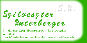 szilveszter unterberger business card